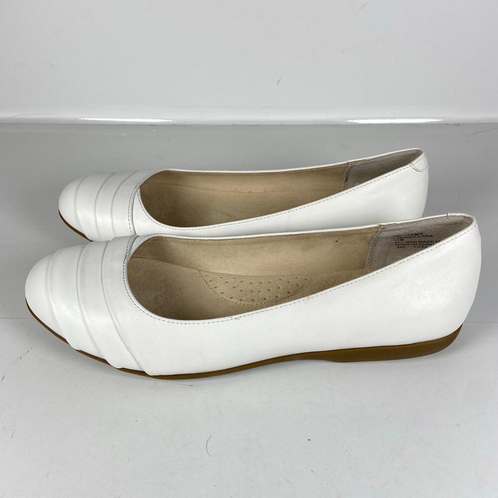 Cliffs by White Mountain Clara White Ballet Flat Womens Size 11 - Picture 2 of 8
